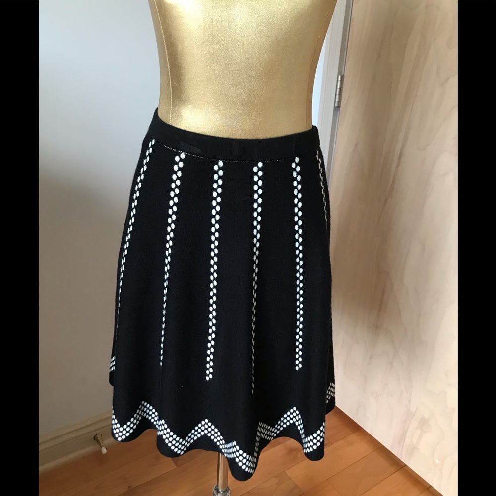SPENSE Casual Black Print Skirt